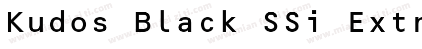 Kudos Black SSi Extr字体转换